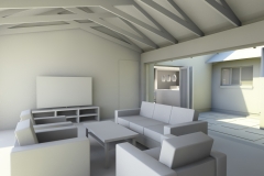 Interior view of new TV room