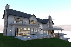 South view of pool and primary living space